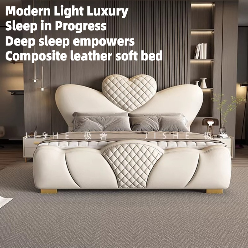 King Size Bed Frame With Storage Drawers - 200x220cm Doppelbett Queen-Size-Rahmen King-Size-Kopfteilrahmen Hochzeitsbett Hotel