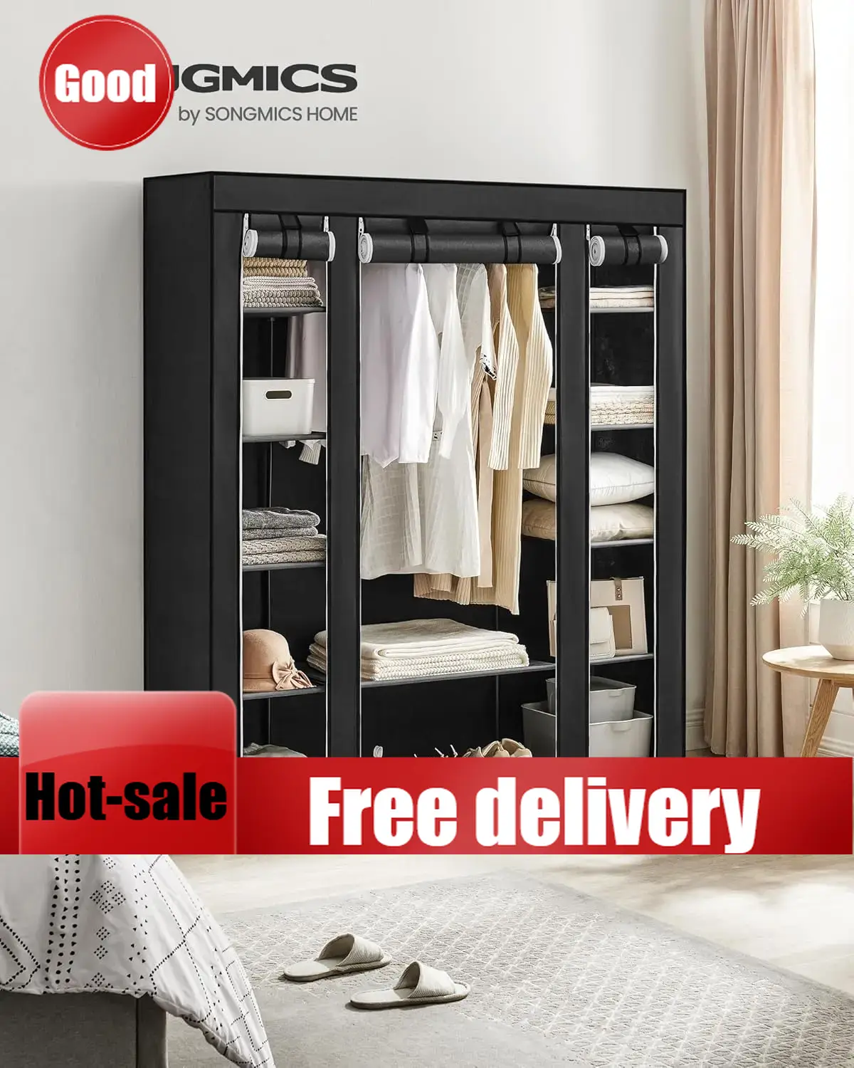 Wardrobe Closet Portable Fabric Cover - Cheng-Closet Kleiderschrank, tragbarer Kleiderschrank für Schlafzimmer,