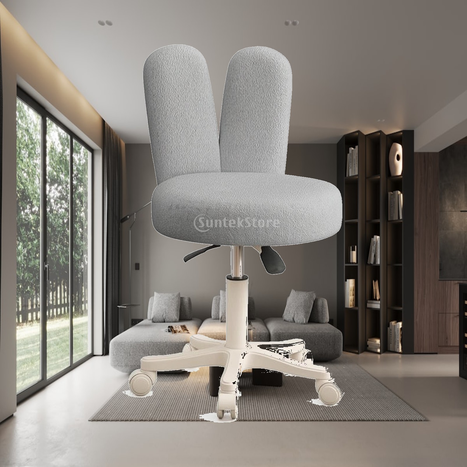 Chairs - Rollhocker mit Rückenlehne, höhenverstellbarer Drehhocker mit