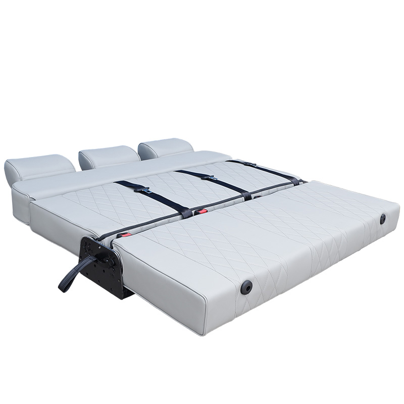 Sofas - Anpassbares Atmungsaktives Leder-Dreifach-Klappsofa Komfortabler Verstellbarer Sitz