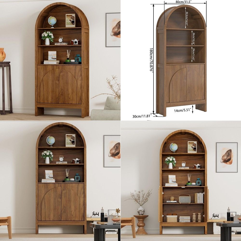 Storage - Century Bogenschrank mit Türen, 5-stufige hohe
