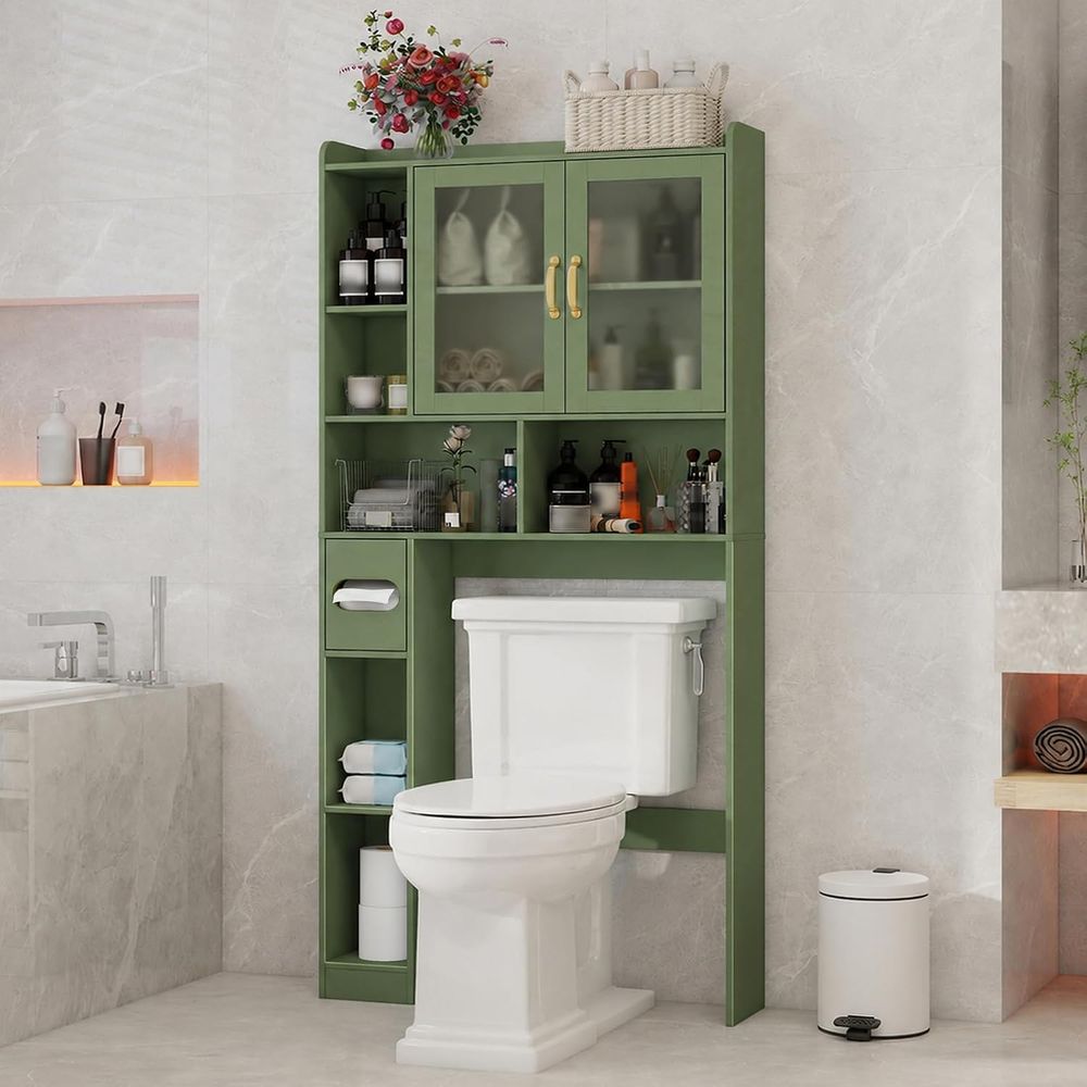 Storage - Platzsparender Acryl-Aufbewahrungsschrank für über der Toilette,