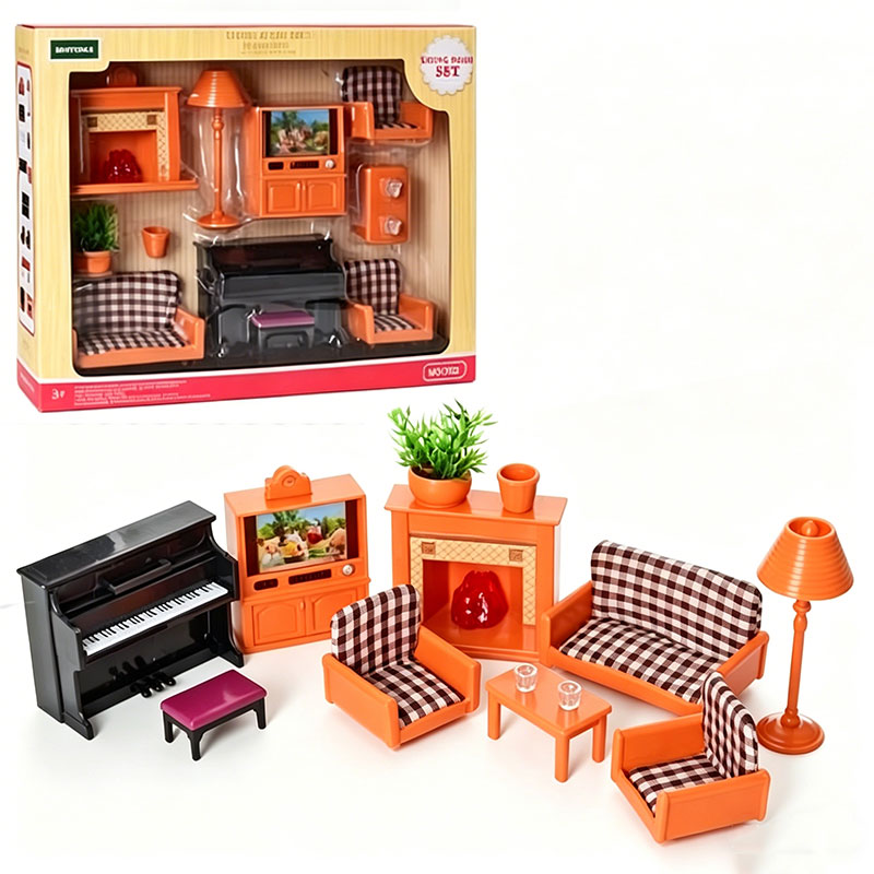 Bedroom Furniture - Puppenhaus-Möbelset im Maßstab 1:12, Schlafzimmer, Badezimmer,