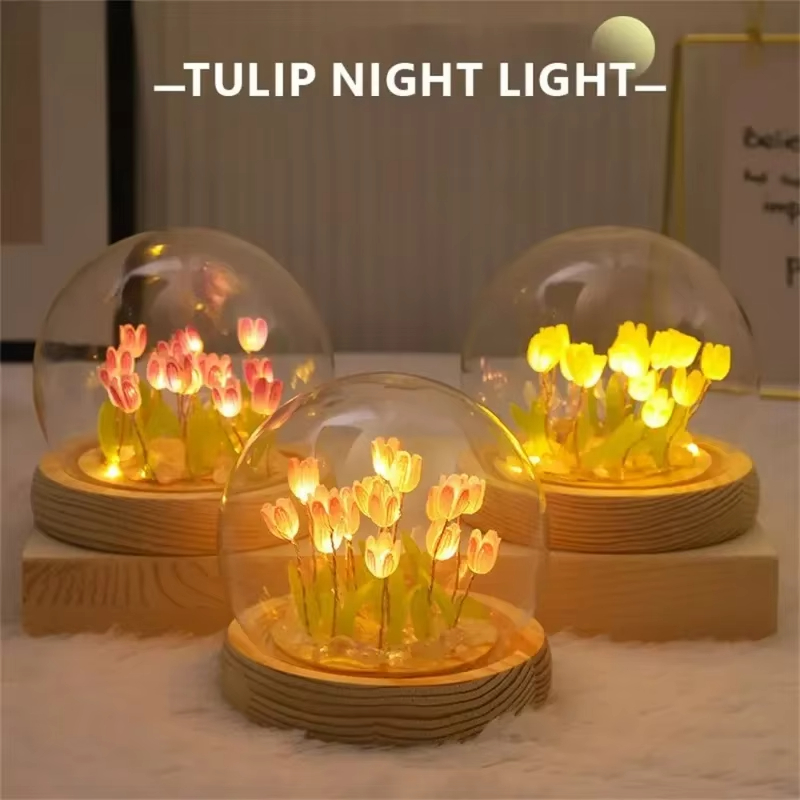 Floating Nightstand With Led Light - LED DIY handgemachte Mini Tulpe Nachtlicht