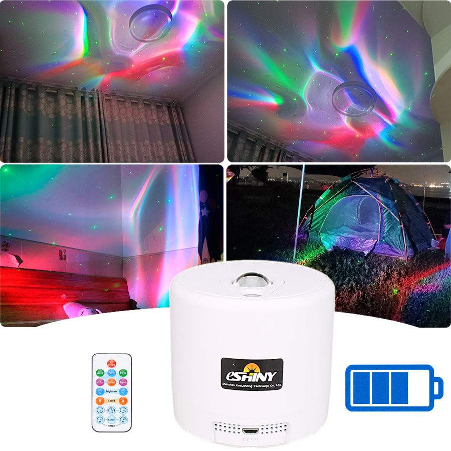 Floating Nightstand With Led Light - SA204 RGB LED Motiv Aurora Projektor