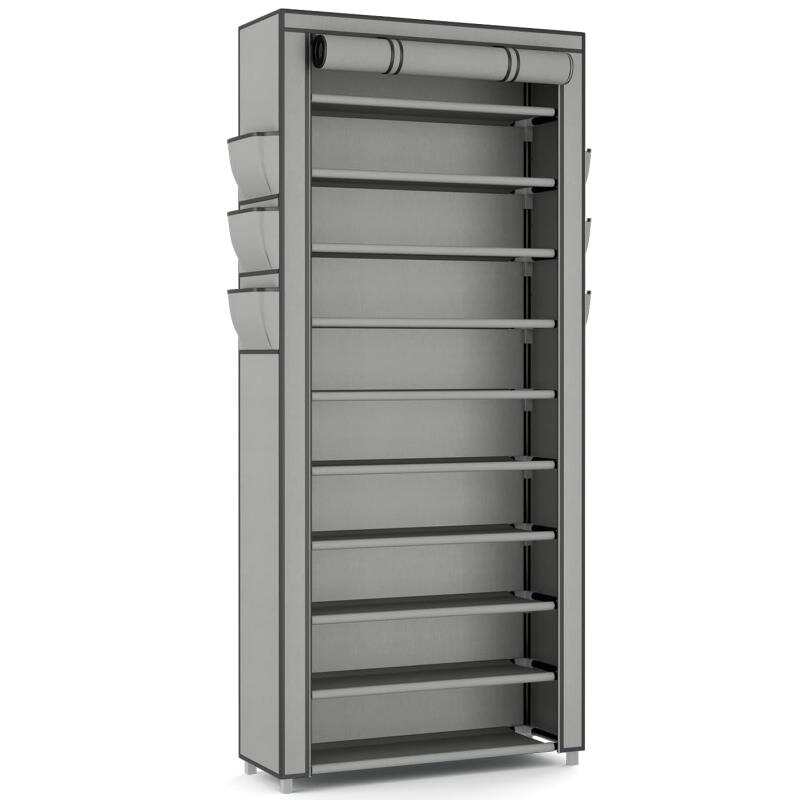 Shoe Rack Cabinet Narrow Entryway - Vertikaler Schmaler Schuhregal-Organizer, Hoher Schuhständer für