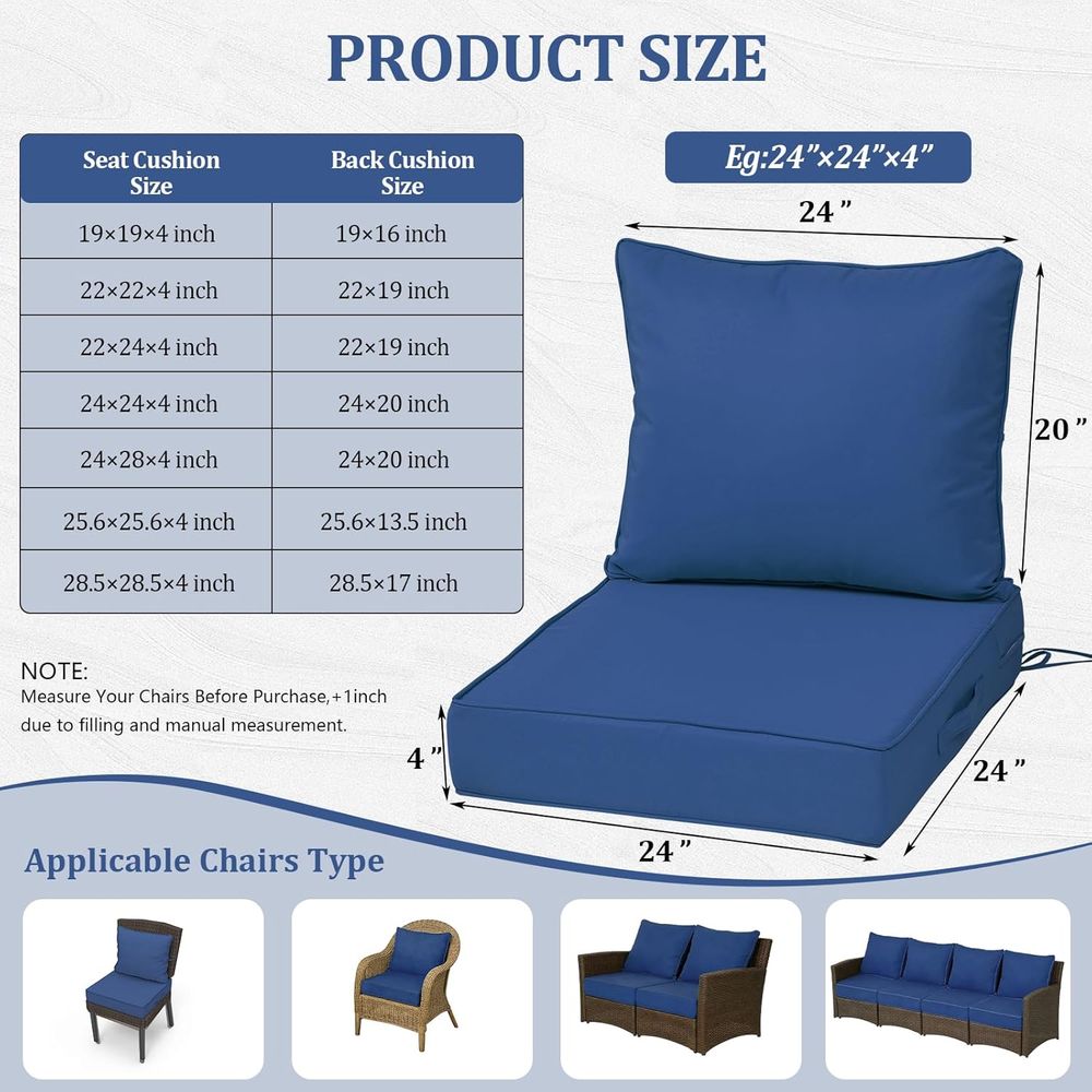 24x24 Outdoor-Tiefsitzkissen-S – Outdoor Furniture Bewertung und Preis