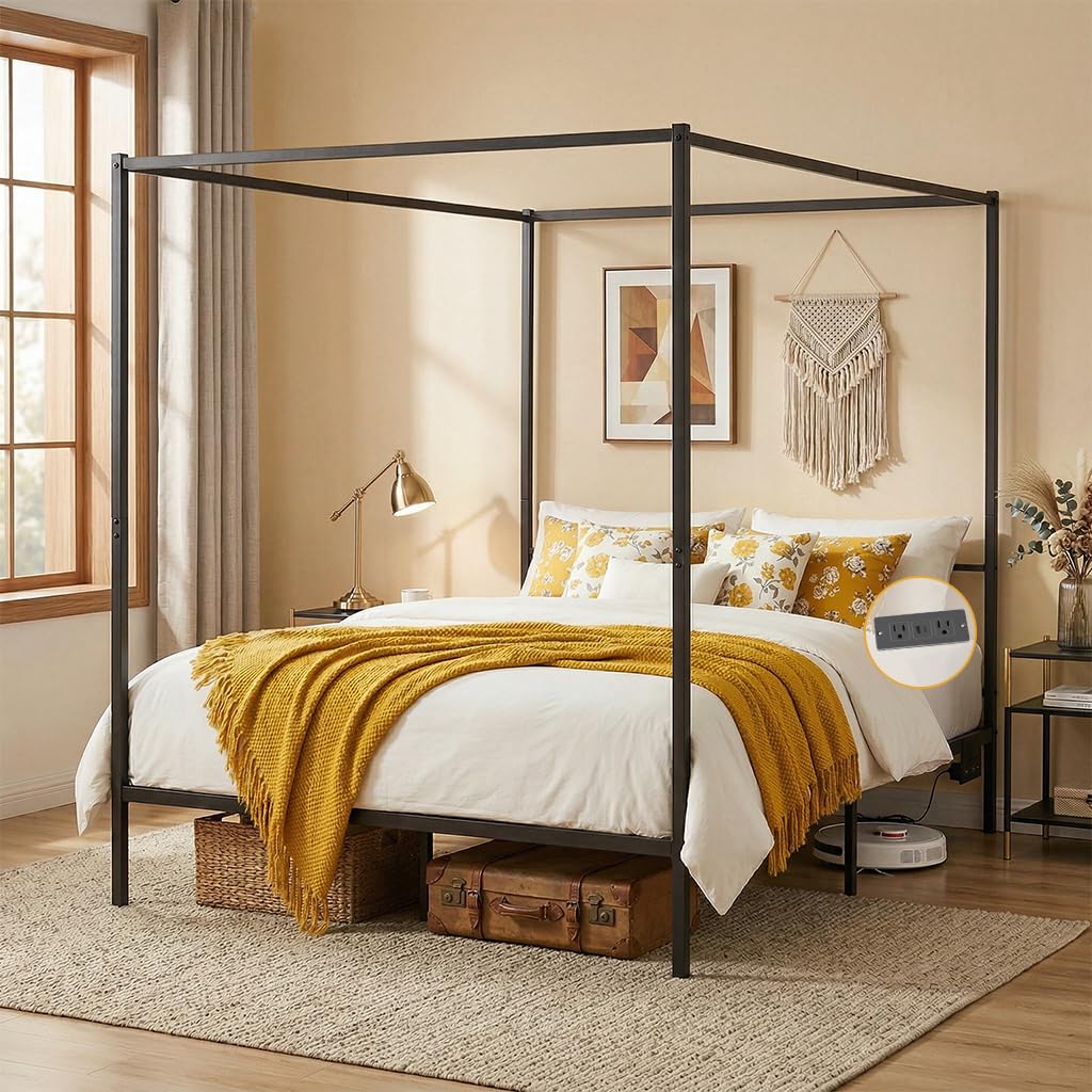 Himmelbettgestell Queen-Size a – Canopy Bed Frame Metal Queen Bewertung und Preis