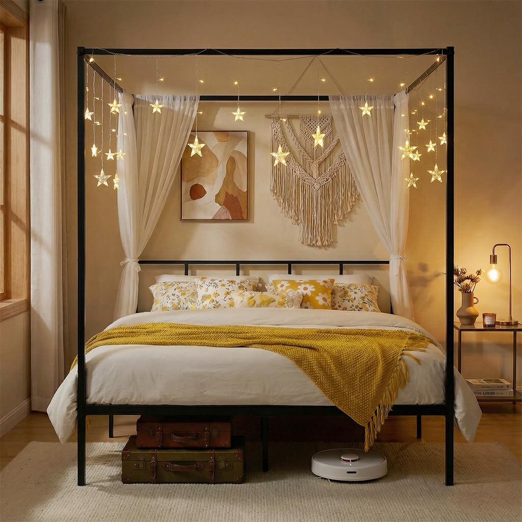 Himmelbettgestell Queen-Size a – Canopy Bed Frame Metal Queen Bewertung und Preis