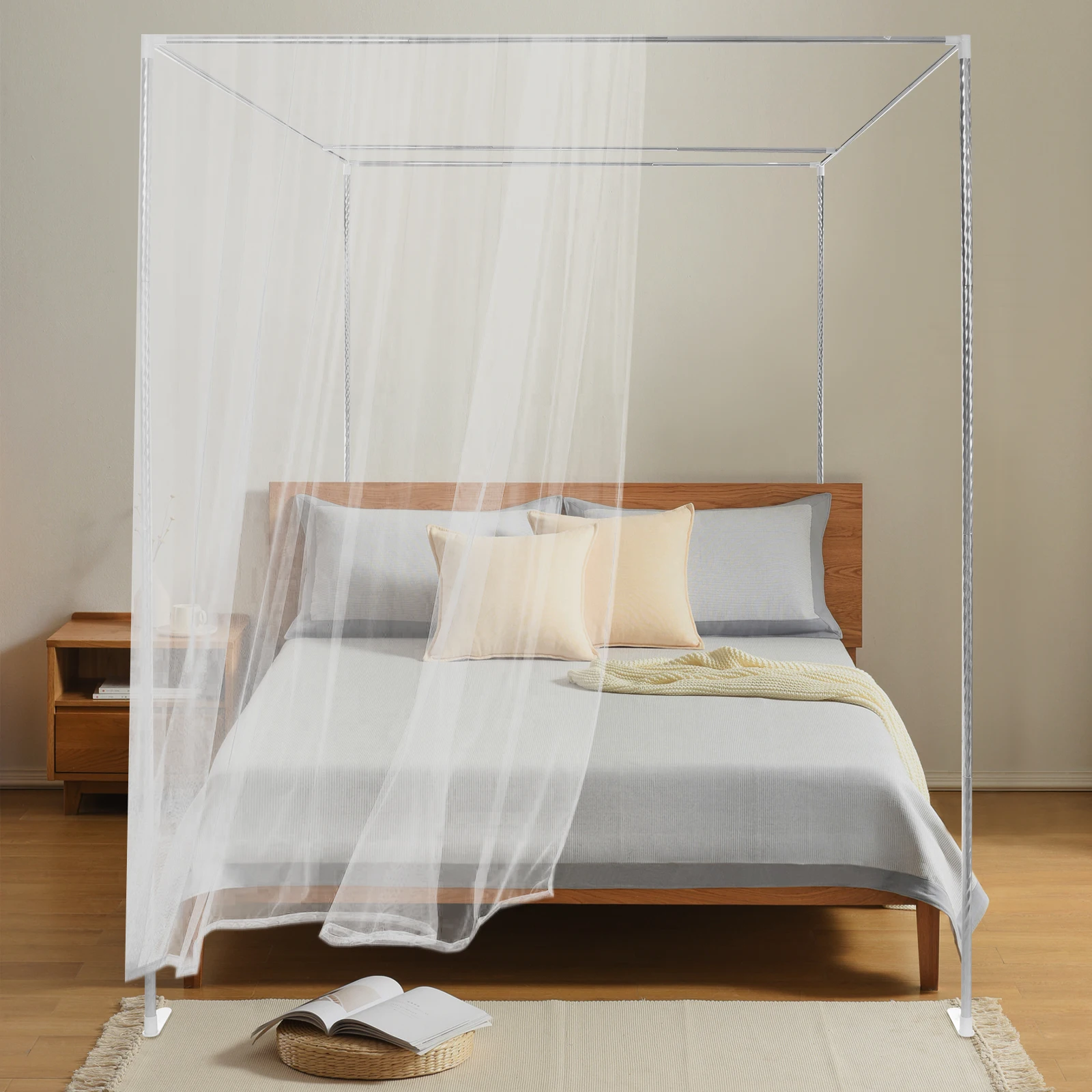 4-Eck-Bettbaldachin-Gestell, M – Canopy Bed Frame Metal Queen Bewertung und Preis