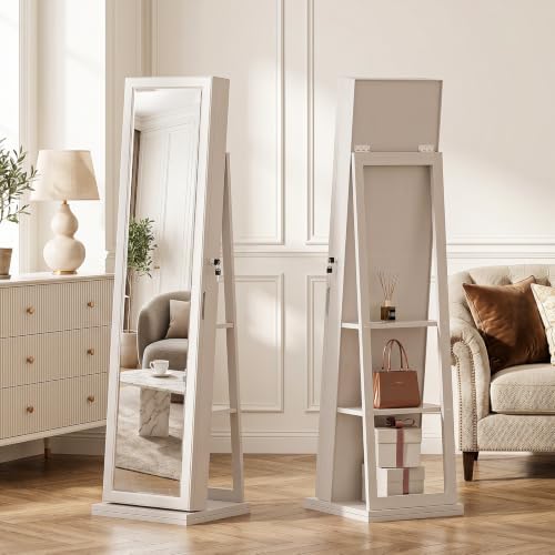 4-in-1 Schmuckschrank, abschli – Full Length Mirror Jewelry Armoire Bewertung und Preis