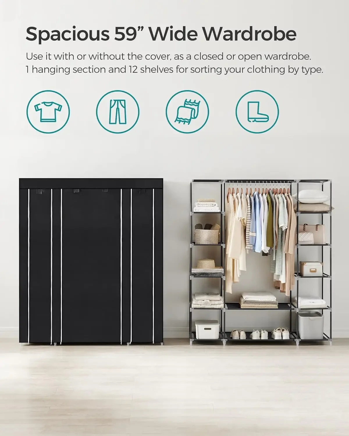 Cheng-Closet Kleiderschrank, t – Wardrobe Closet Portable Fabric Cover Bewertung und Preis