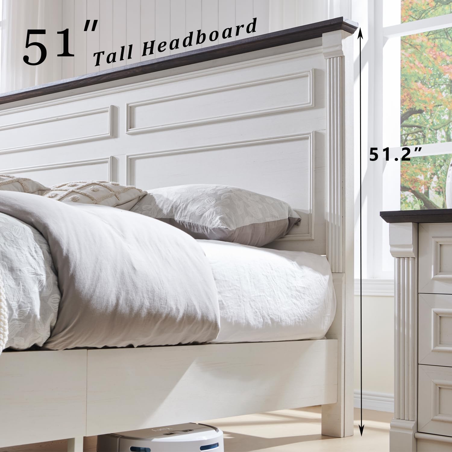 Farmhouse Kingsize-Bettgestell – King Size Bed Frame With Storage Drawers Bewertung und Preis