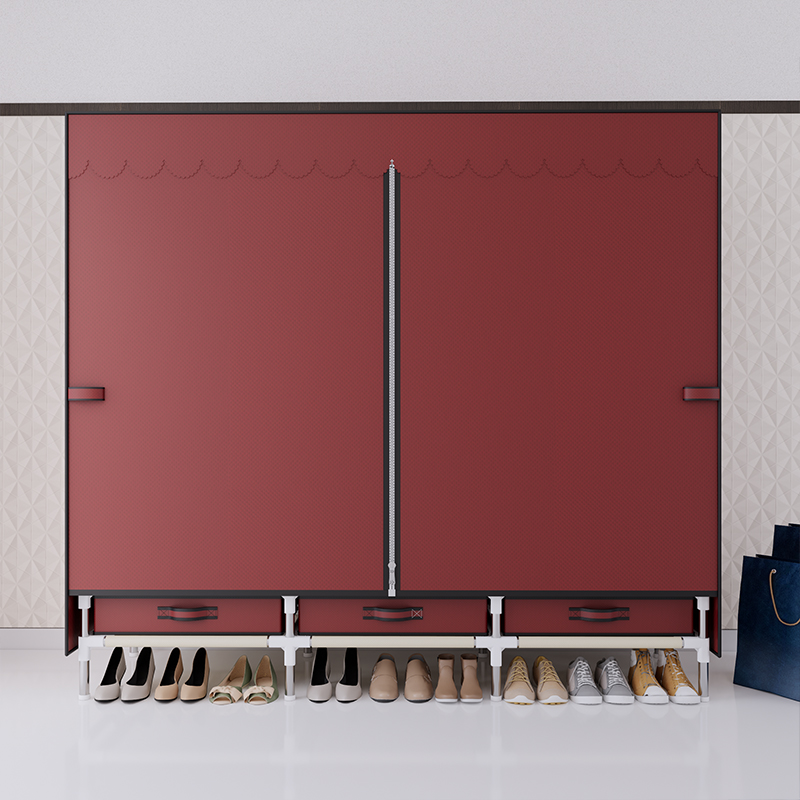 Tragbarer Kleiderschrank, Klei – Wardrobe Closet Portable Fabric Cover Bewertung und Preis