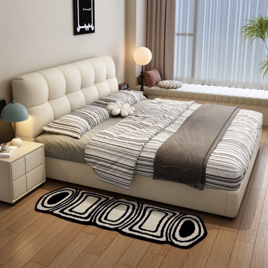 # Schwarzes Gestepptes Lederbe – King Size Bed Frame With Storage Drawers Bewertung und Preis