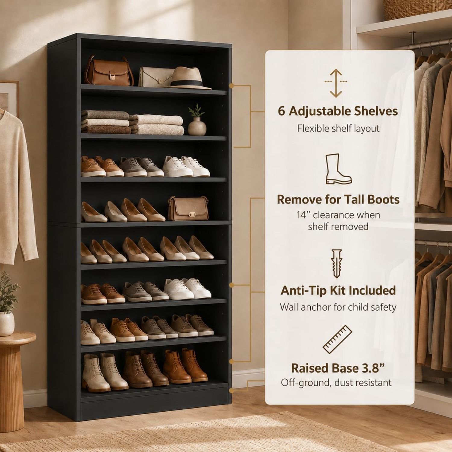 9-stufiger hoher Schuhschrank  – Shoe Rack Cabinet Narrow Entryway Bewertung und Preis