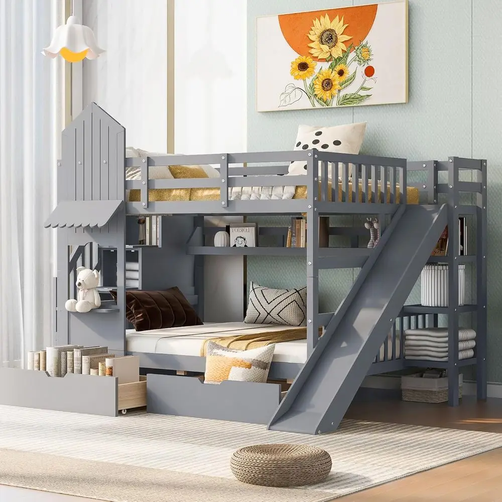 Vollgroßes Etagenbett mit Trep – Bunk Bed With Stairs And Slide Bewertung und Preis