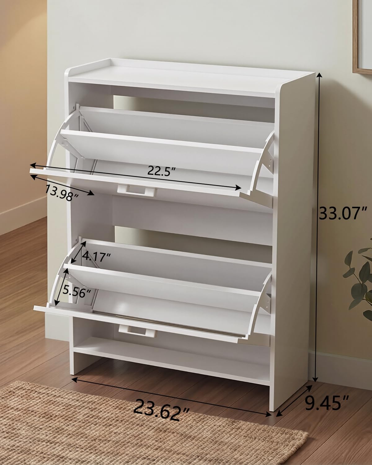 # Schmaler Schuhschrank mit 2  – Shoe Rack Cabinet Narrow Entryway Bewertung und Preis