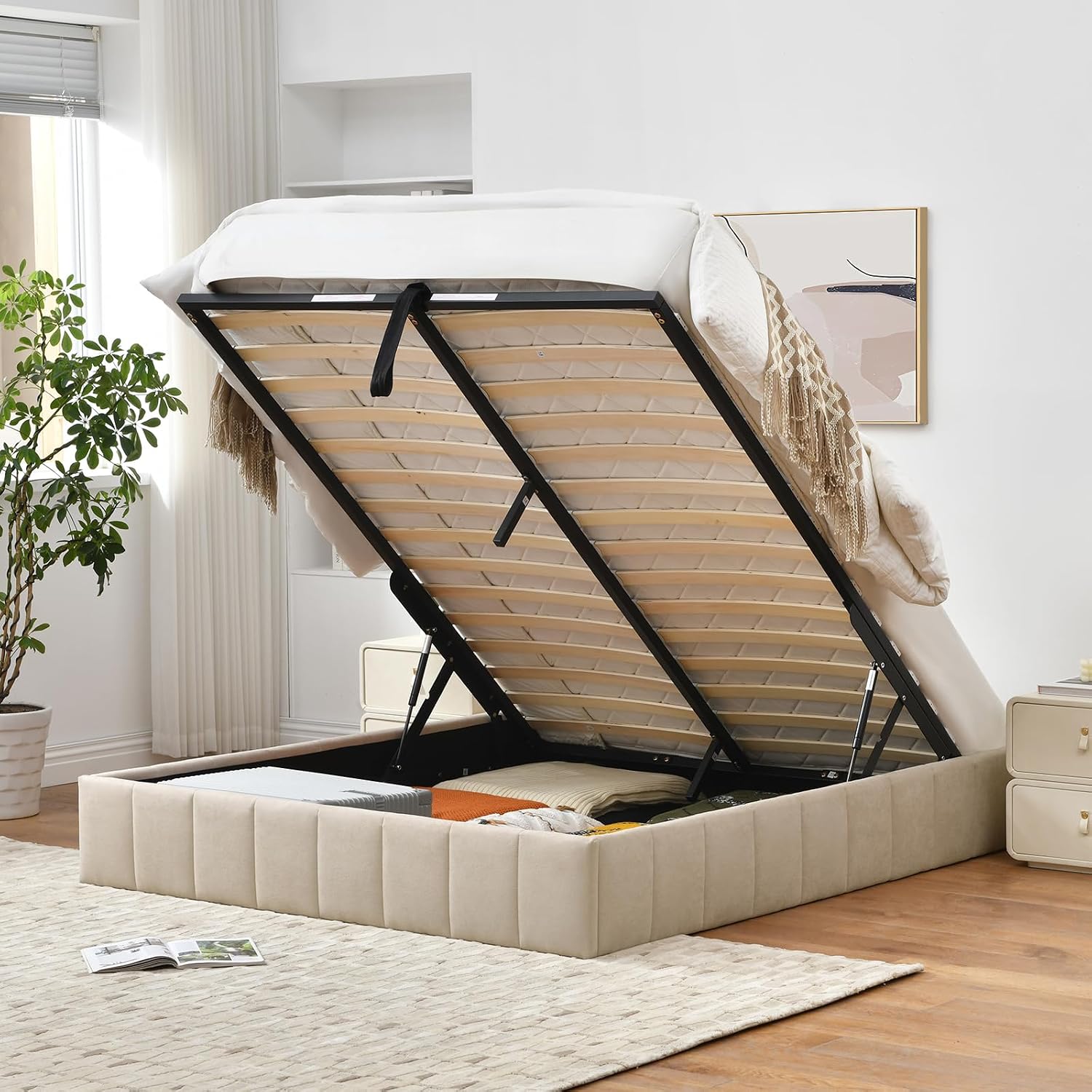 Bettgestell mit Stauraum in vo – Gas Lift Storage Bed Hydraulic Bewertung und Preis