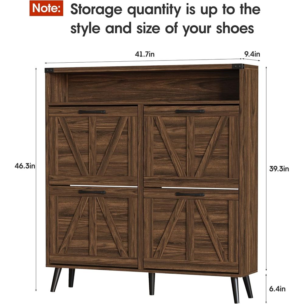 Schuhschrank mit 4 Schubladen, – Shoe Rack Cabinet Narrow Entryway Bewertung und Preis