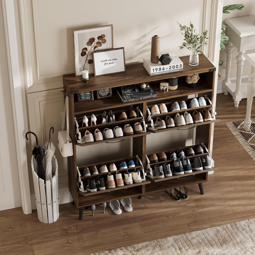 Schuhschrank mit 4 Schubladen, – Shoe Rack Cabinet Narrow Entryway Bewertung und Preis