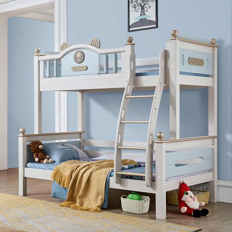 Modernes Einfaches Massivholz  – Bunk Bed With Stairs And Slide Bewertung und Preis