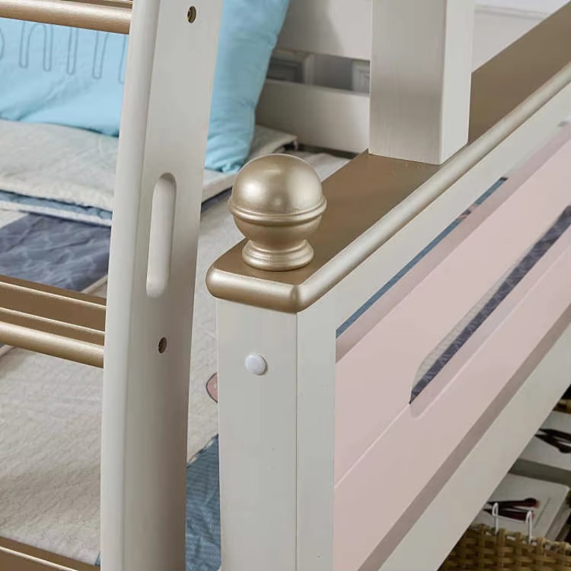 Modernes Einfaches Massivholz  – Bunk Bed With Stairs And Slide Bewertung und Preis