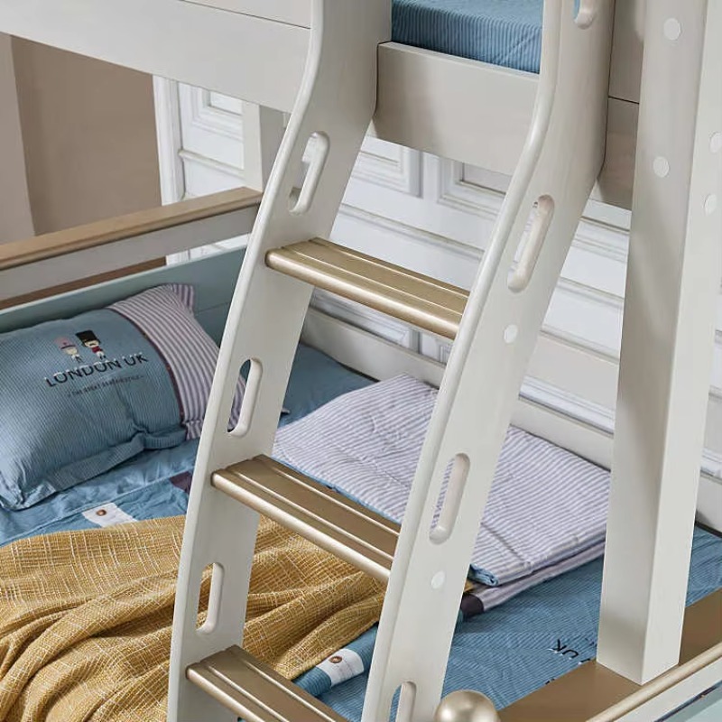 Modernes Einfaches Massivholz  – Bunk Bed With Stairs And Slide Bewertung und Preis
