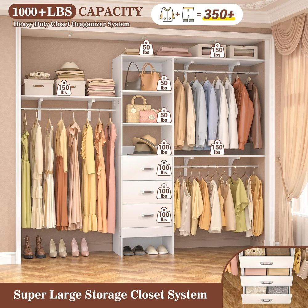 8T Schranksystem, 96'' Schrank – Bedroom Furniture Bewertung und Preis