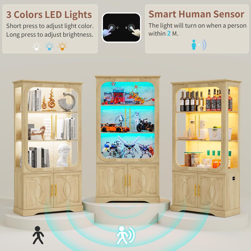 Vitrine mit Glastüren und Aufb – Storage Bewertung und Preis