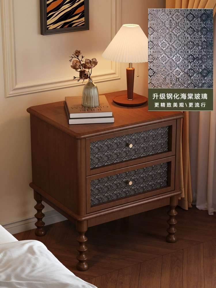 Vintage-Nachttische, bedruckte – Solid Wood Nightstand 2 Drawers Bewertung und Preis