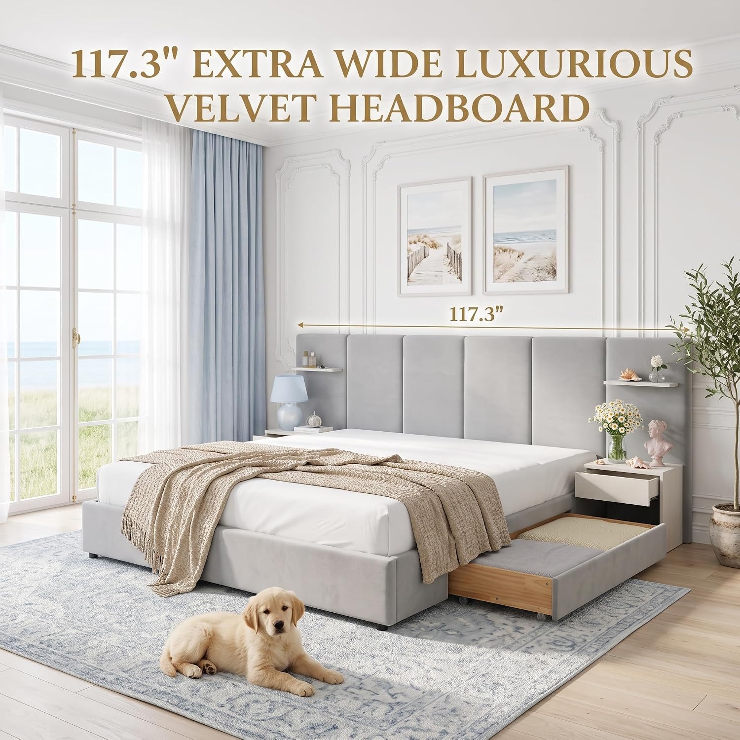 Kingsize-Bettgestell mit Staur – King Size Bed Frame With Storage Drawers Bewertung und Preis