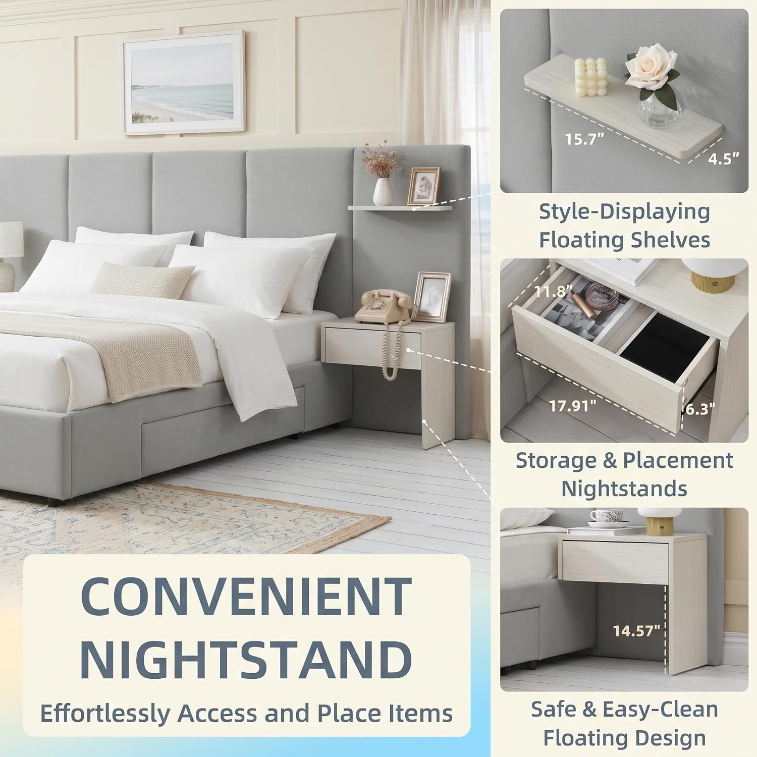 Kingsize-Bettgestell mit Staur – King Size Bed Frame With Storage Drawers Bewertung und Preis