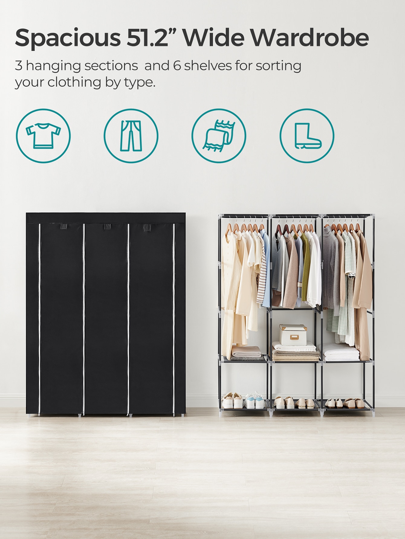 Tragbarer Kleiderschrank-Organ – Wardrobe Closet Portable Fabric Cover Bewertung und Preis