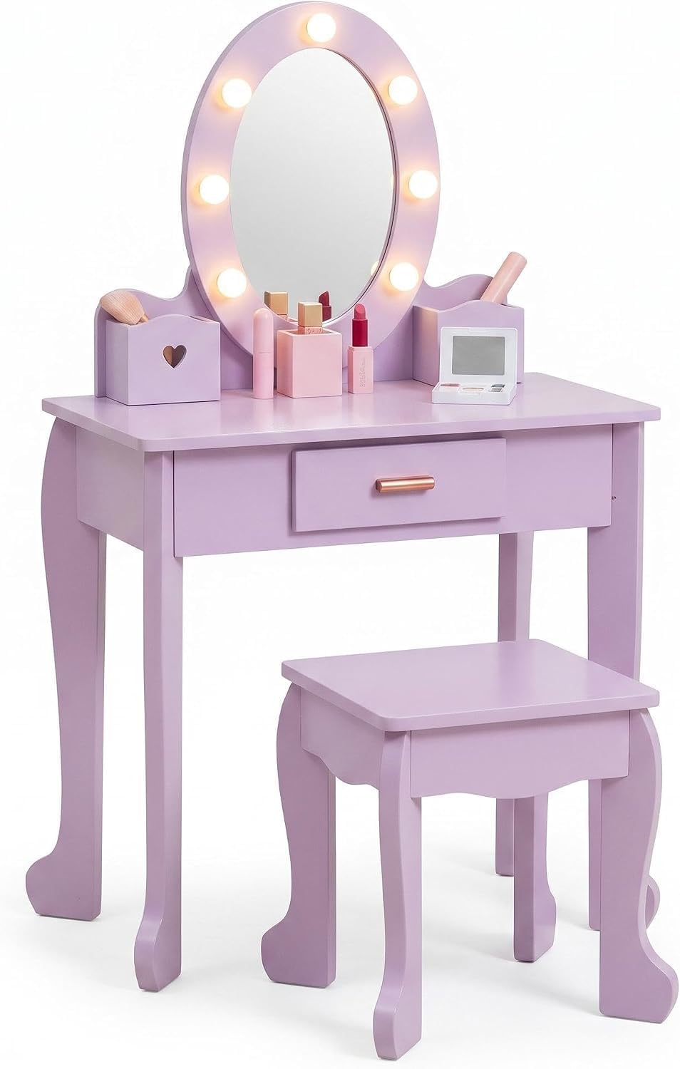 Kinder-Schminktisch und Hocker – Dressing Table Vanity With Lighted Mirror Bewertung und Preis