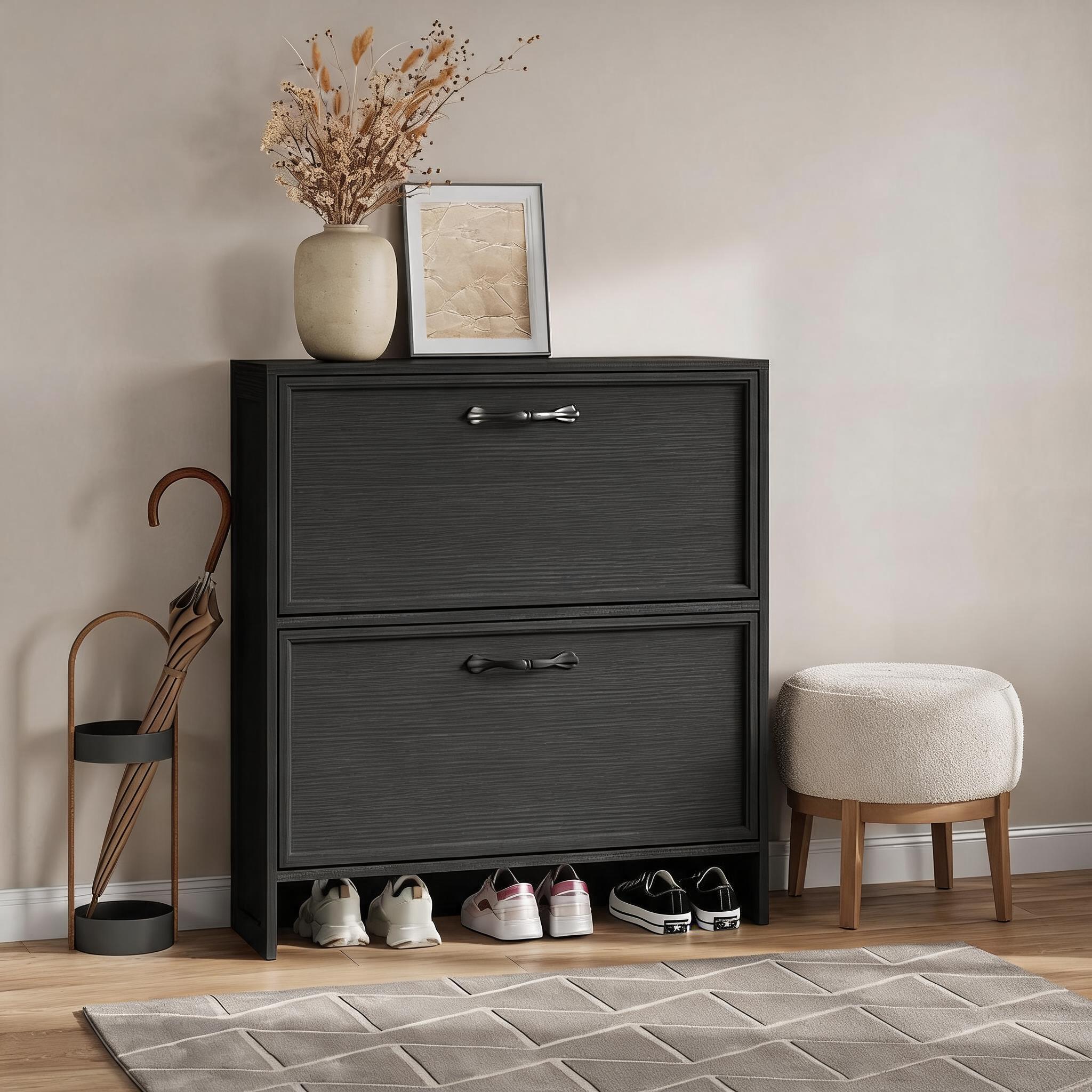 Schuhschrank mit 2 Klappschubl – Shoe Rack Cabinet Narrow Entryway Bewertung und Preis