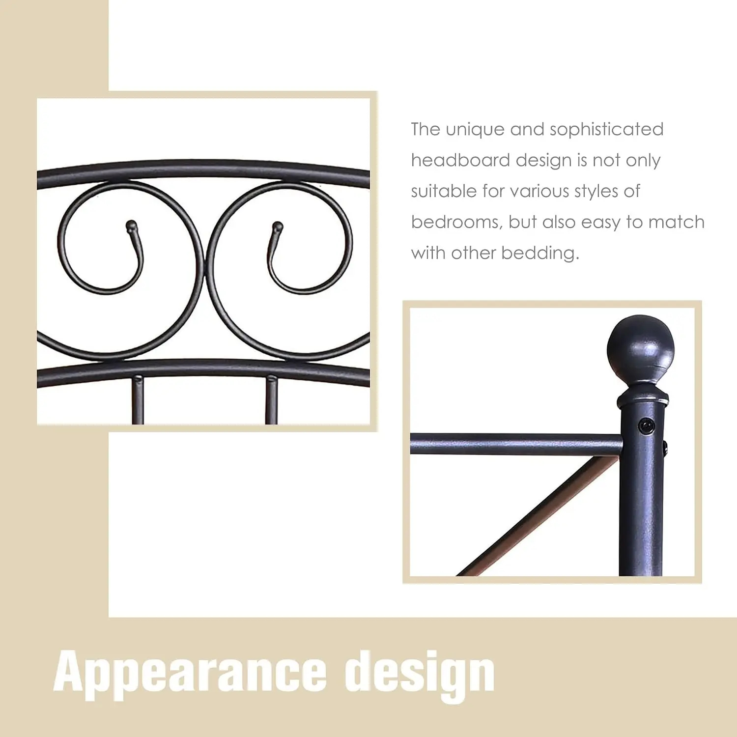 Queen-Size-Himmelbettgestell,  – Canopy Bed Frame Metal Queen Bewertung und Preis