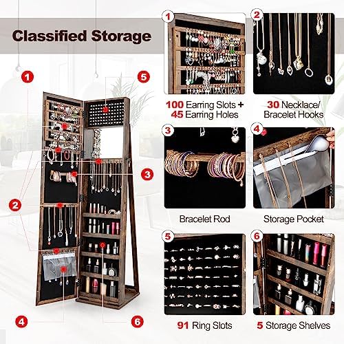 Schmuckschrank mit Ganzkörpers – Full Length Mirror Jewelry Armoire Bewertung und Preis