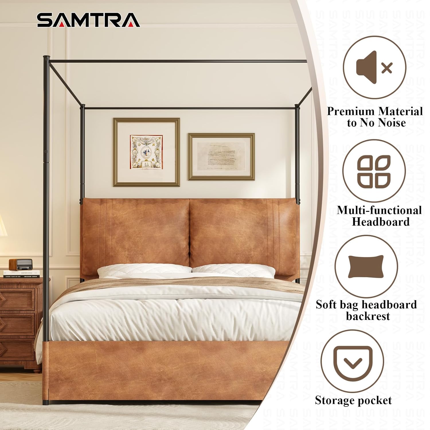 Queen-Size Himmelbettgestell m – Canopy Bed Frame Metal Queen Bewertung und Preis