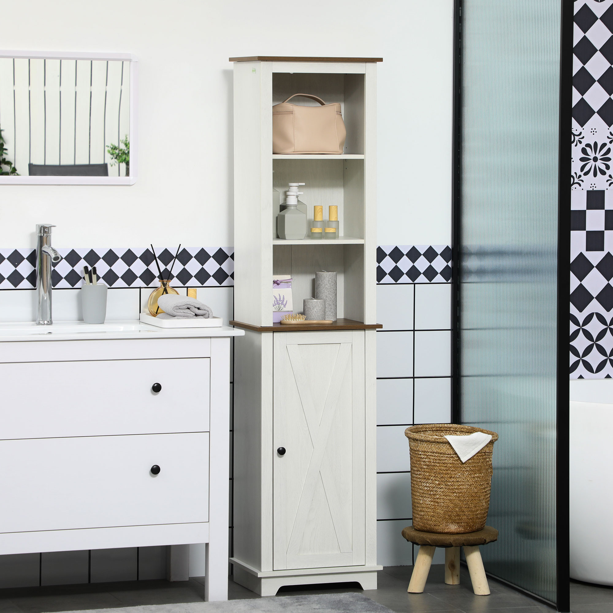 Badezimmerschrank im Landhauss – Storage Bewertung und Preis
