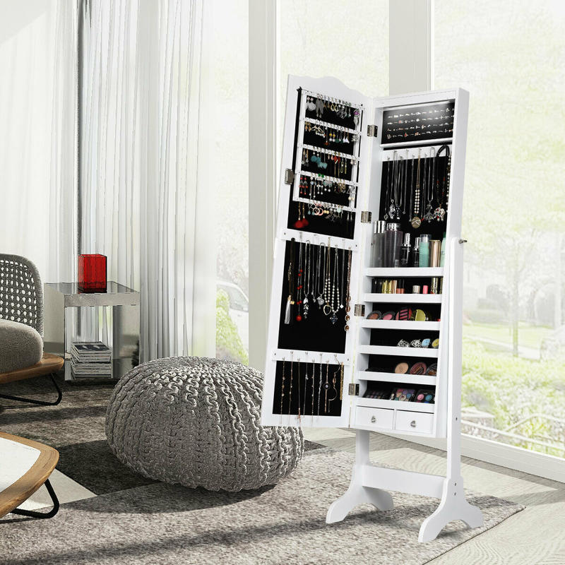 14 LED Schmuckschrank mit Ganz – Full Length Mirror Jewelry Armoire Bewertung und Preis