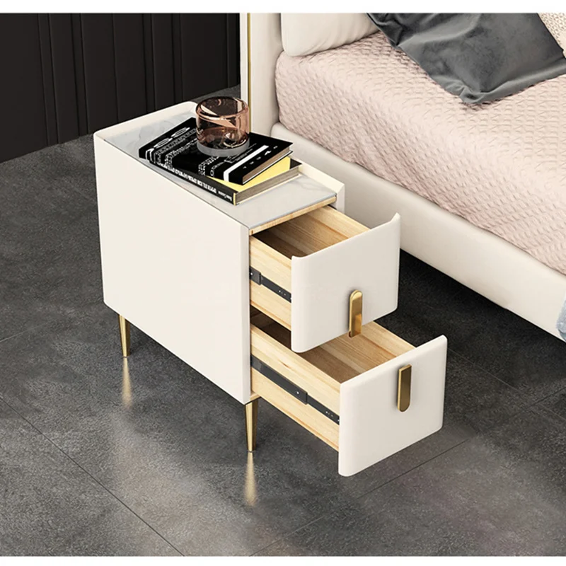 Einfarbiger Holz-Nachttisch mi – Solid Wood Nightstand 2 Drawers Bewertung und Preis