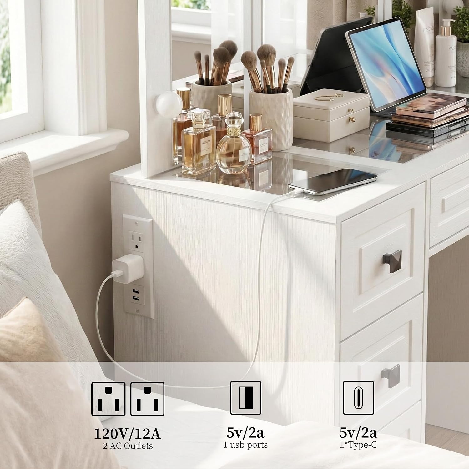 Beleuchteter Schminktisch, Dre – Dressing Table Vanity With Lighted Mirror Bewertung und Preis