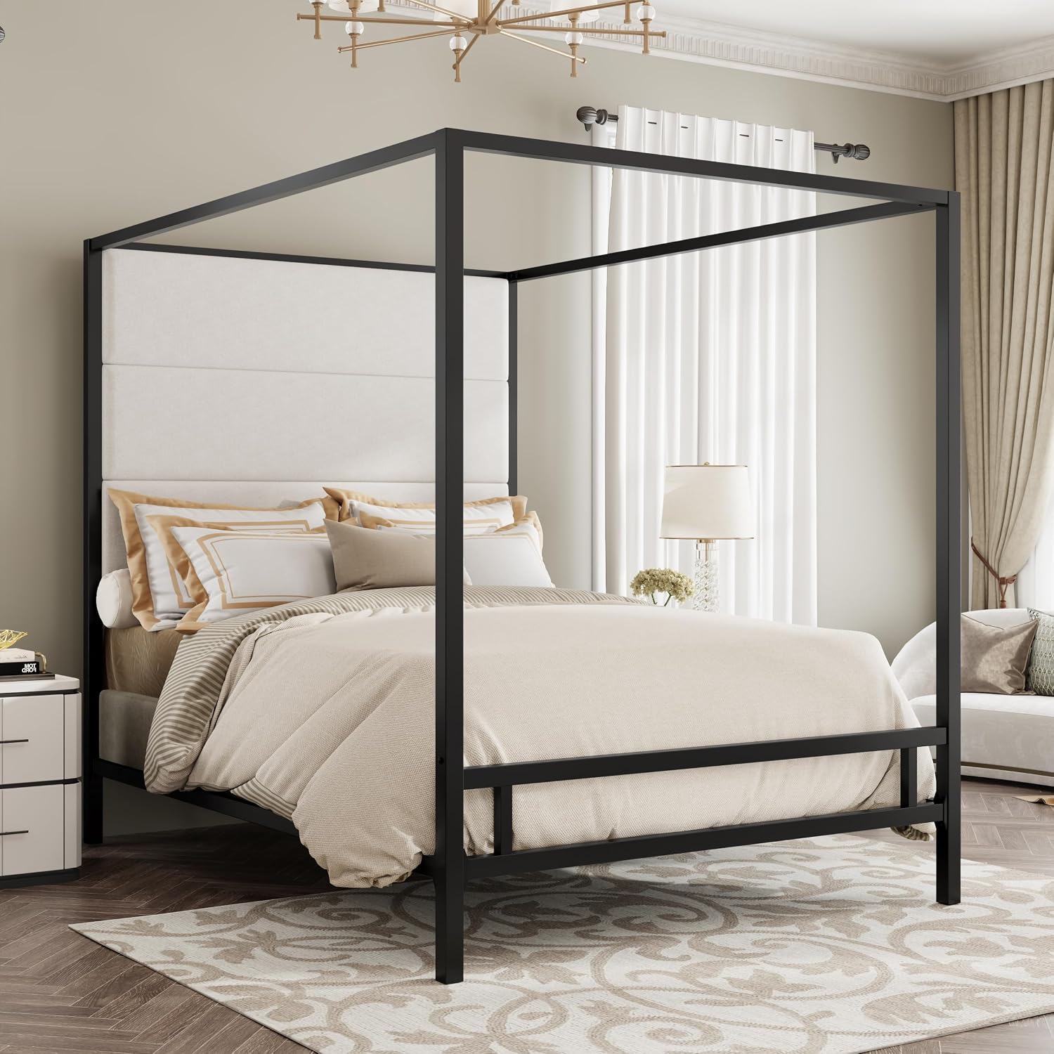 Queen-Size-Himmelbettgestell a – Canopy Bed Frame Metal Queen Bewertung und Preis