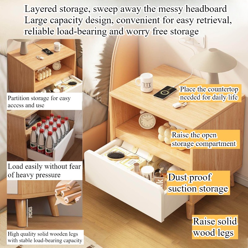 Weißer Nachttisch Schlafzimmer – Solid Wood Nightstand 2 Drawers Bewertung und Preis