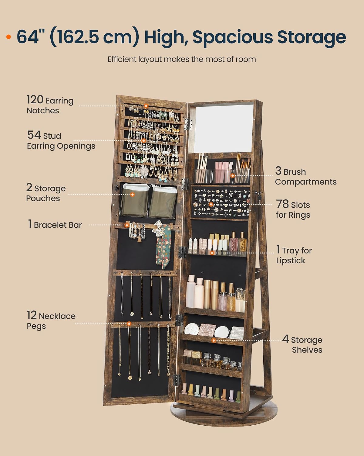 Stehender Schmuckschrank, Ganz – Full Length Mirror Jewelry Armoire Bewertung und Preis