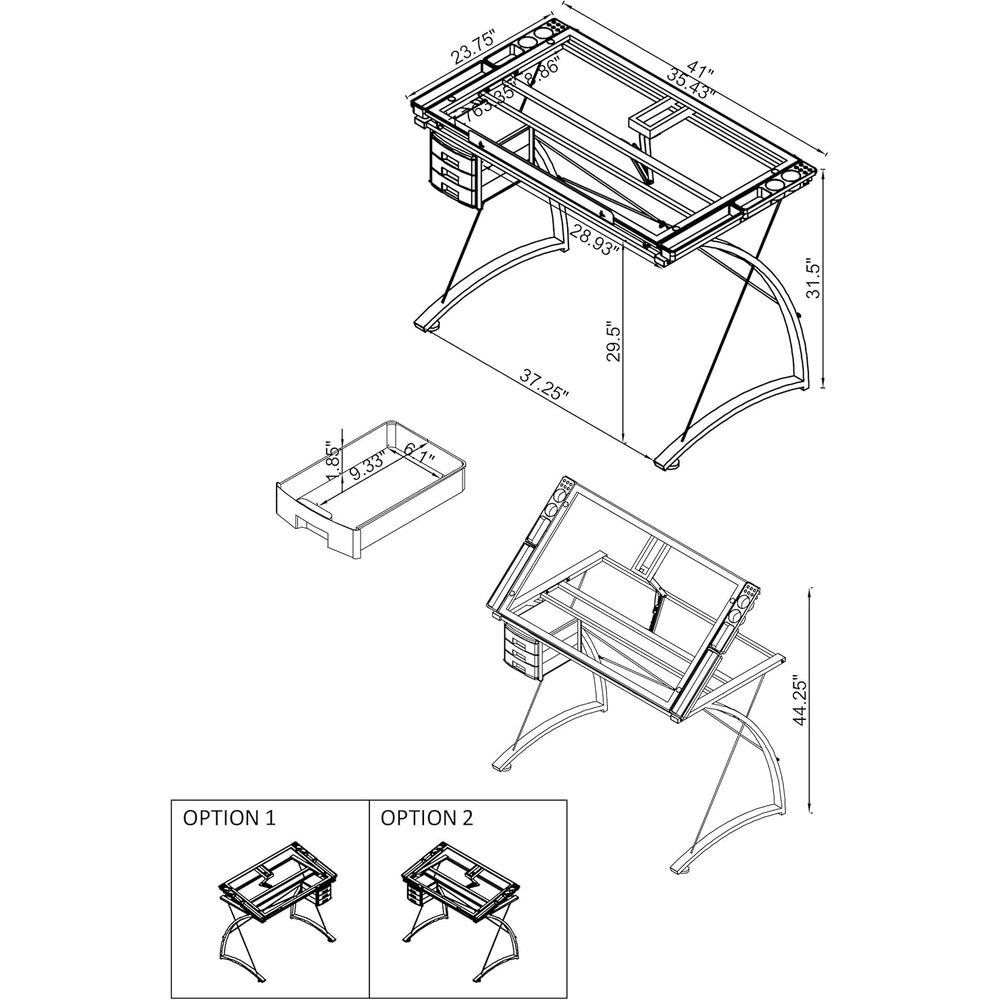 41-Zoll-Zeichentisch aus Metal – Tables Bewertung und Preis