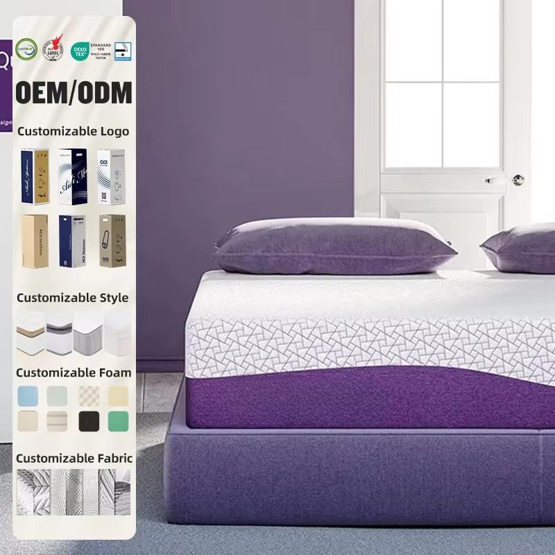OEM/ODM Prple Color Matratze Q – Memory Foam Mattress In A Box Queen Bewertung und Preis