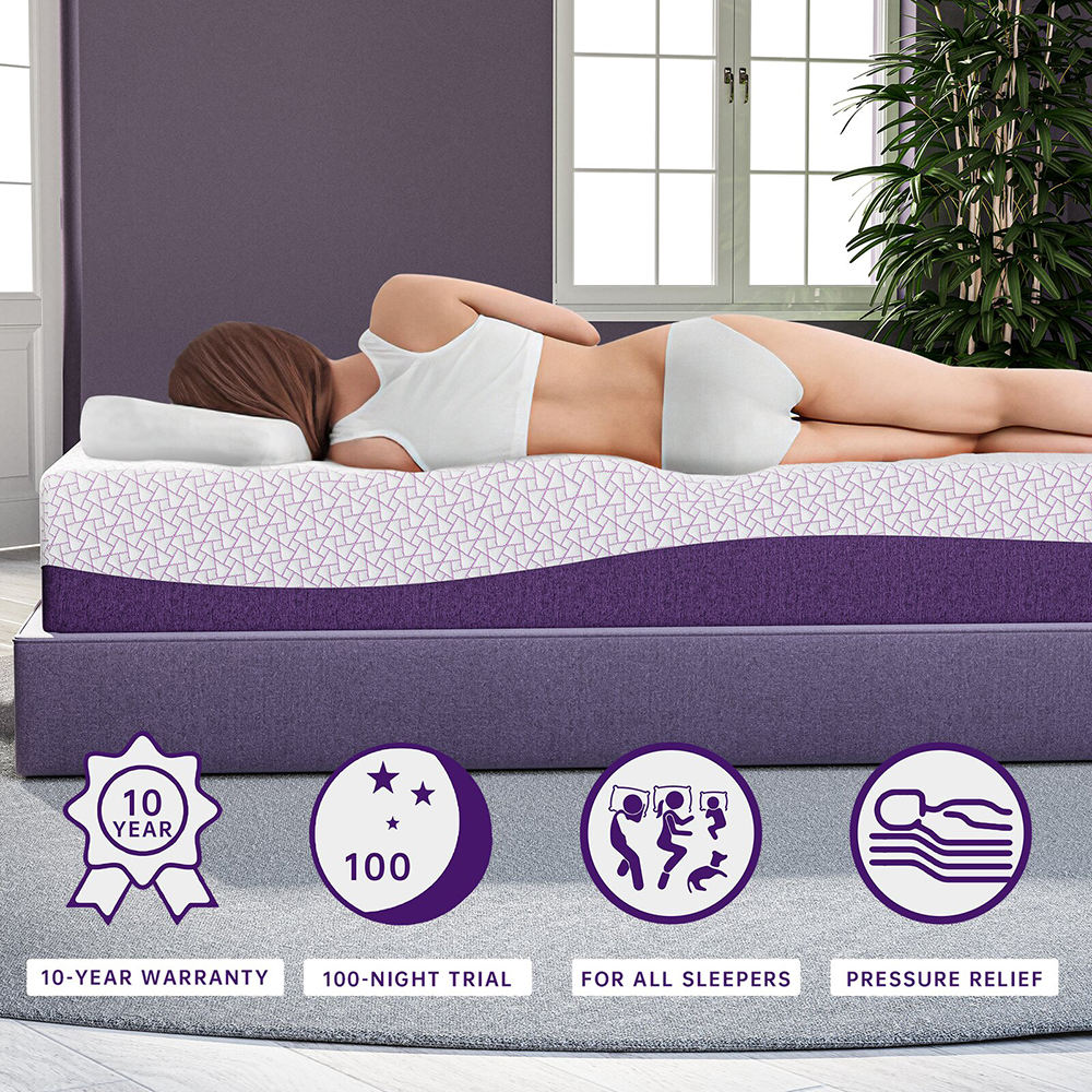 OEM/ODM Prple Color Matratze Q – Memory Foam Mattress In A Box Queen Bewertung und Preis