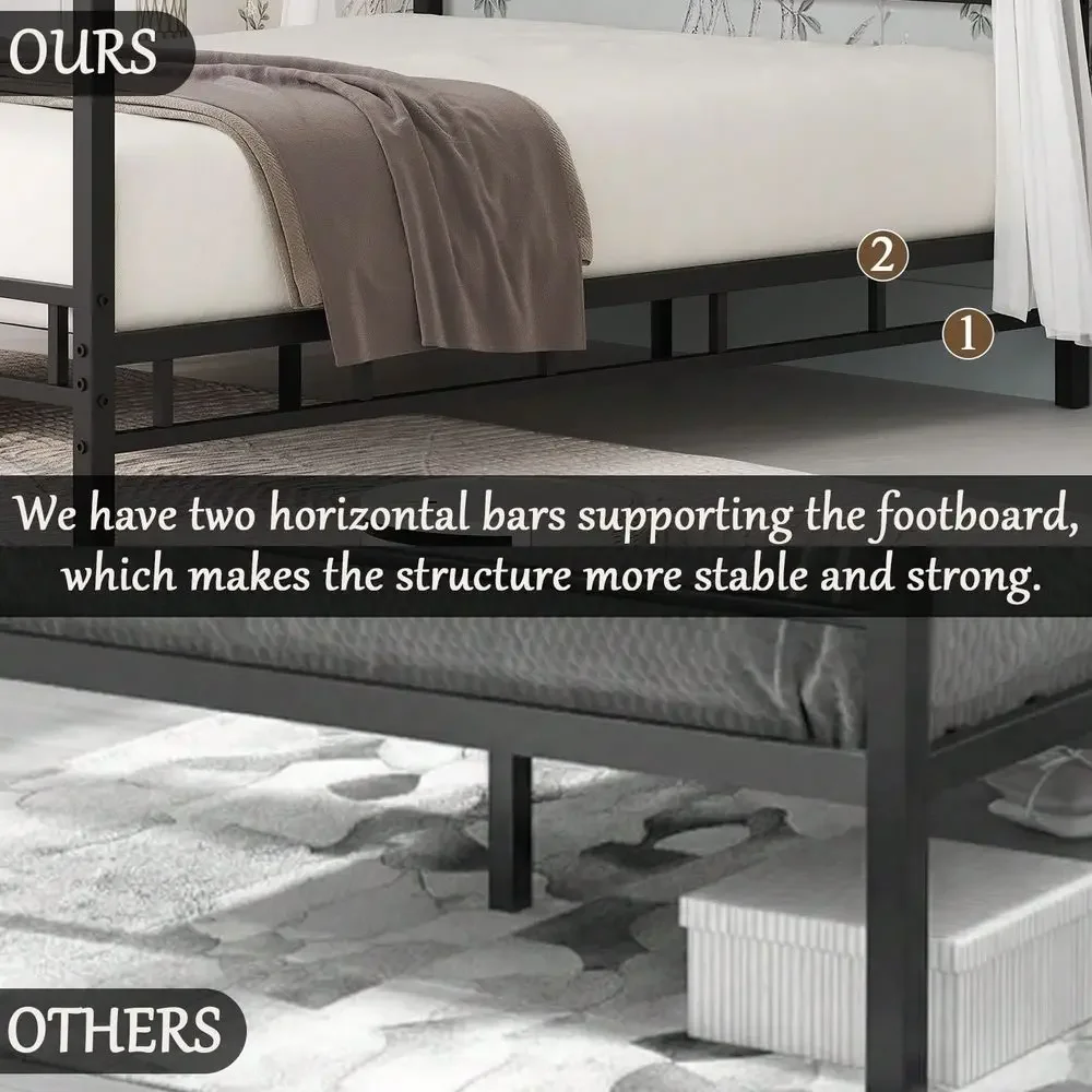 Metall-Himmelbettgestell, Quee – Canopy Bed Frame Metal Queen Bewertung und Preis